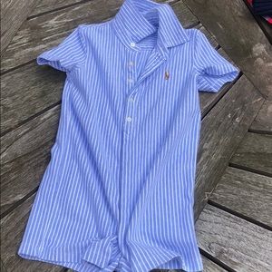 Worn once perfect condition striped shorts onesie